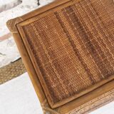 Wicker and rattan chest of drawers with 8 drawers