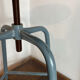 Adjustable height metal and wood workshop stool