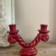 Double ceramic candle holder - 50s