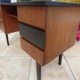 Vintage desk three drawers and a door with shelf