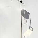 Vintage Brass Floor Lamp Bubble Height-adjustable Spotlight from IKEA 1970s