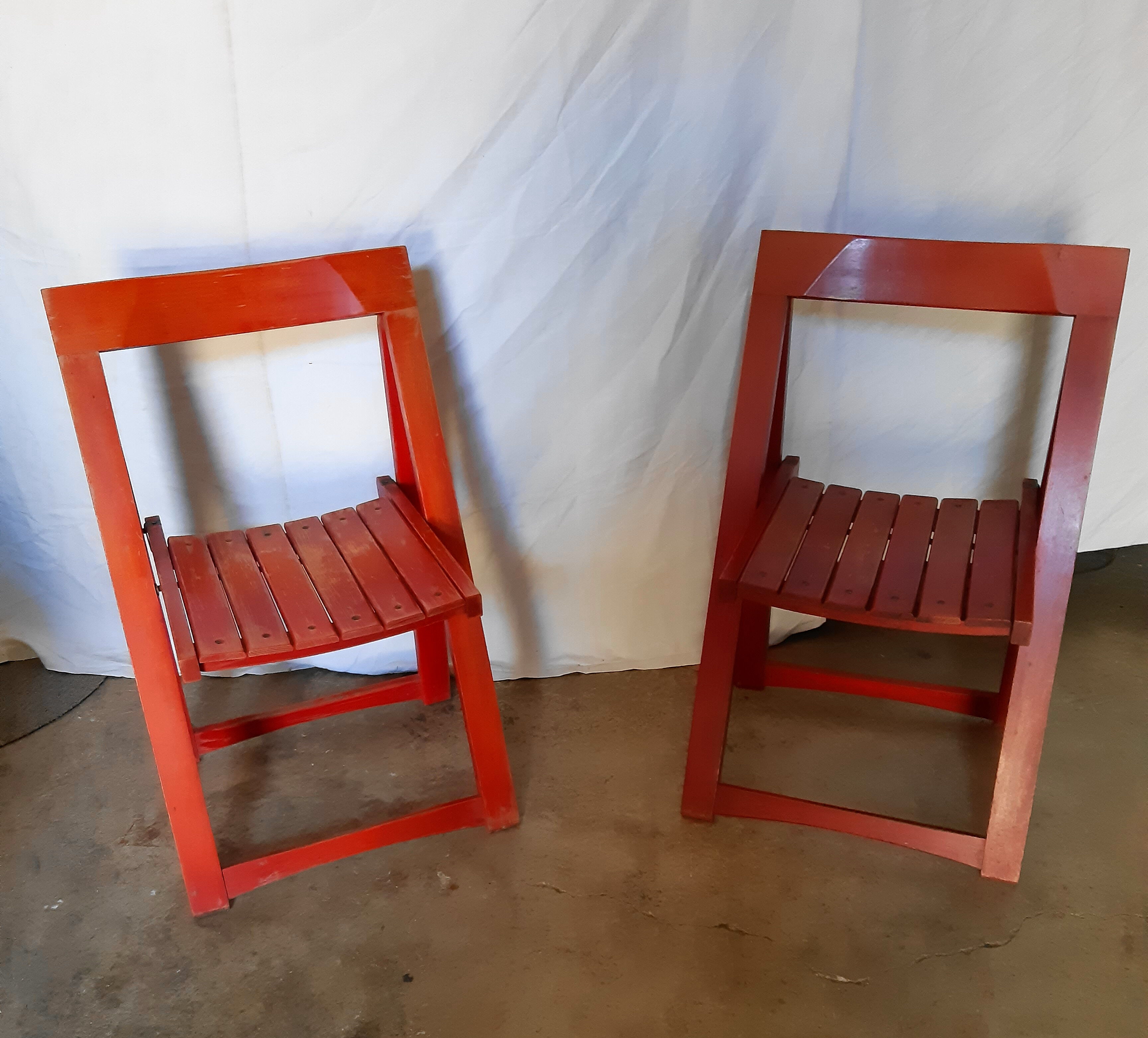 Pair of folding chairs, 60s