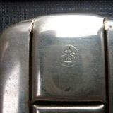 Black antique suitcase, registered trademark scot