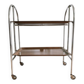 Chariot de bar pliable vintage de 34 pouces / chariot à boissons de Pressolit, années 1970
