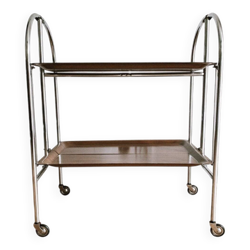 Vintage collapsible 34 bar cart / drinks trolley from Pressolit, 1970s