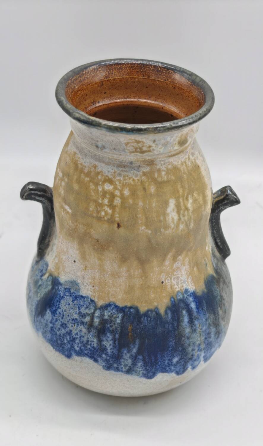 Large enamelled stoneware vase from Bouffioulx by Maurice Pitot, 1930s