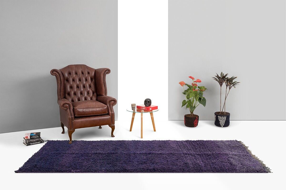 Tapis berbère bleu indigo