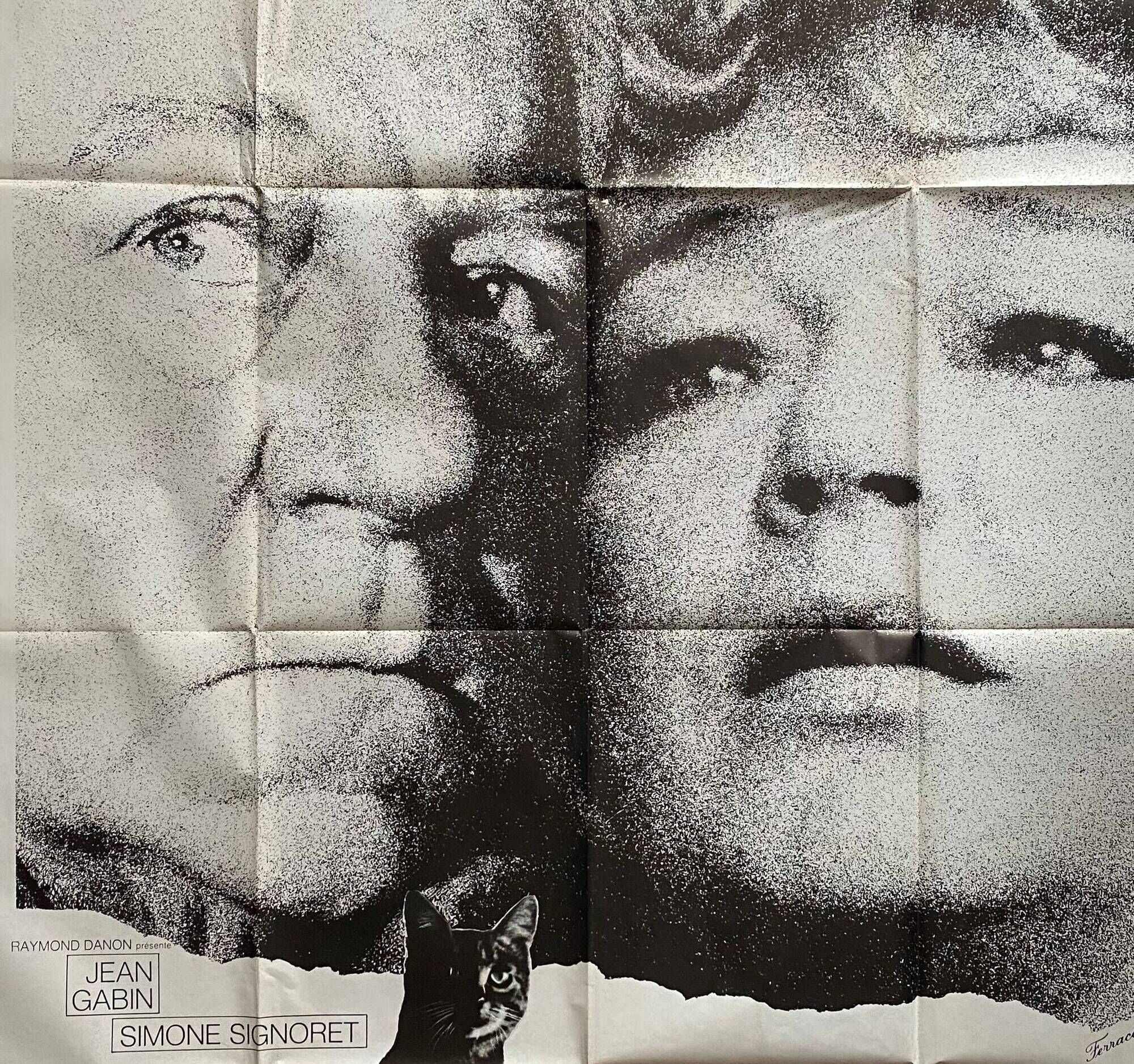 Cinema poster "Le Chat" Jean Gabin, Simone Signoret 120x160cm 1971