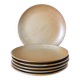 Set of 6 dessert plates in stoneware, Village Stoneware, 1960 - 19.5 cm