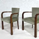 Pair of armchairs art deco 30/40 in wood and velvet