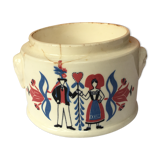 Pot in Ribeauvillé earthenware with typical Alsatian décor