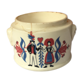 Pot in Ribeauvillé earthenware with typical Alsatian décor