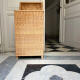 Large vintage rattan basket