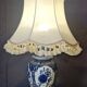 Lampe en faïence XXe