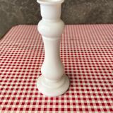 White opaline candle holder