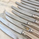 Series of 12 old knives, silver metal