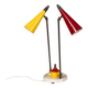 Lampe de table vintage des années 1950, abat-jour conique, design stilnovo