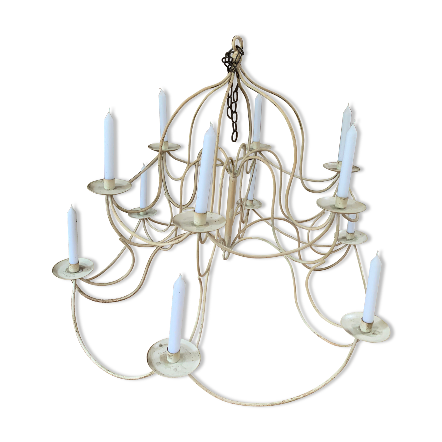 Lustre with real candles