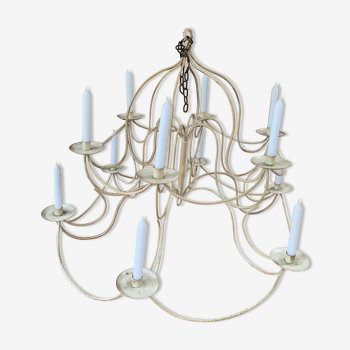 Lustre avec vraies chandelles