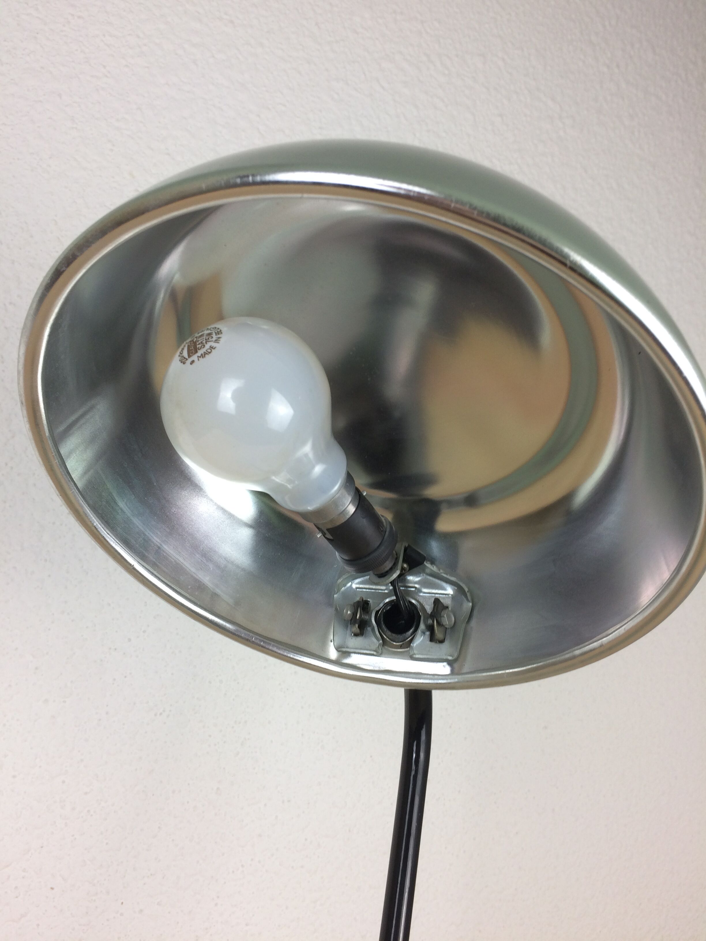 50s industrial style desk lamp, metal