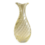 Flavio Poli for Seguso Vetri d'Arte Incrociato oro vase 1949