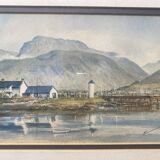 Painting on framed paper