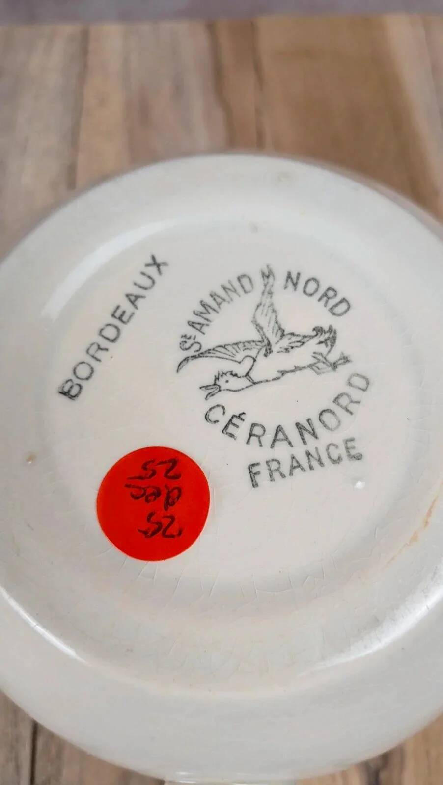 Saucière vintage Céranord Saint-amand – Modèle Bordeaux