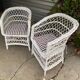 Paires des fauteuils rotin
