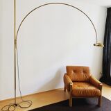 stunning Mid Century Modern brass UNA arc lamp by Florian Schulz