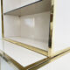 Zevi brass display unit cabinet 70s hollywood regency midcentury glass vintage