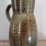 Handmade stoneware water pitcher