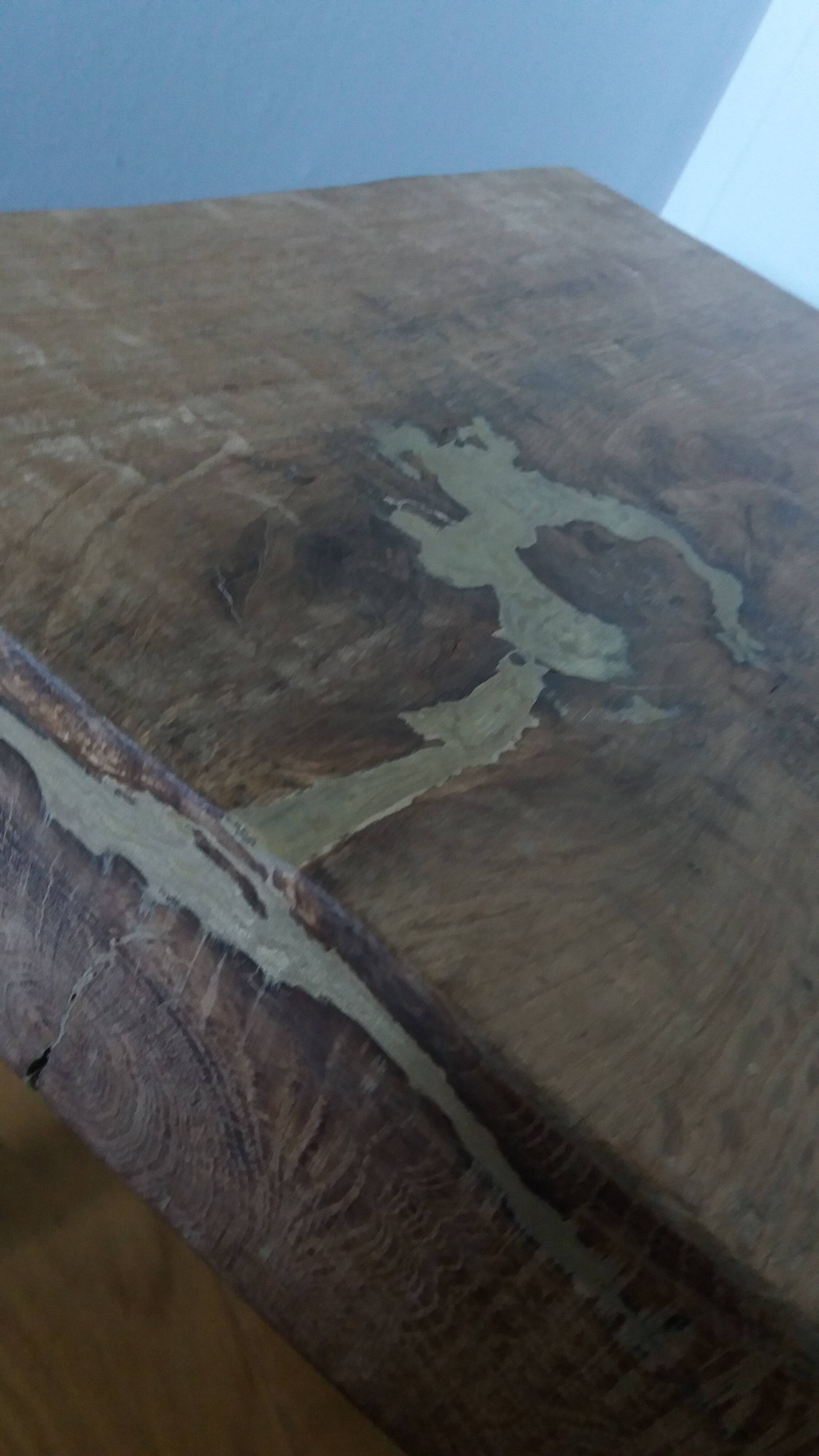 Upcycled brutalist stool, side table, bedside table in solid oak