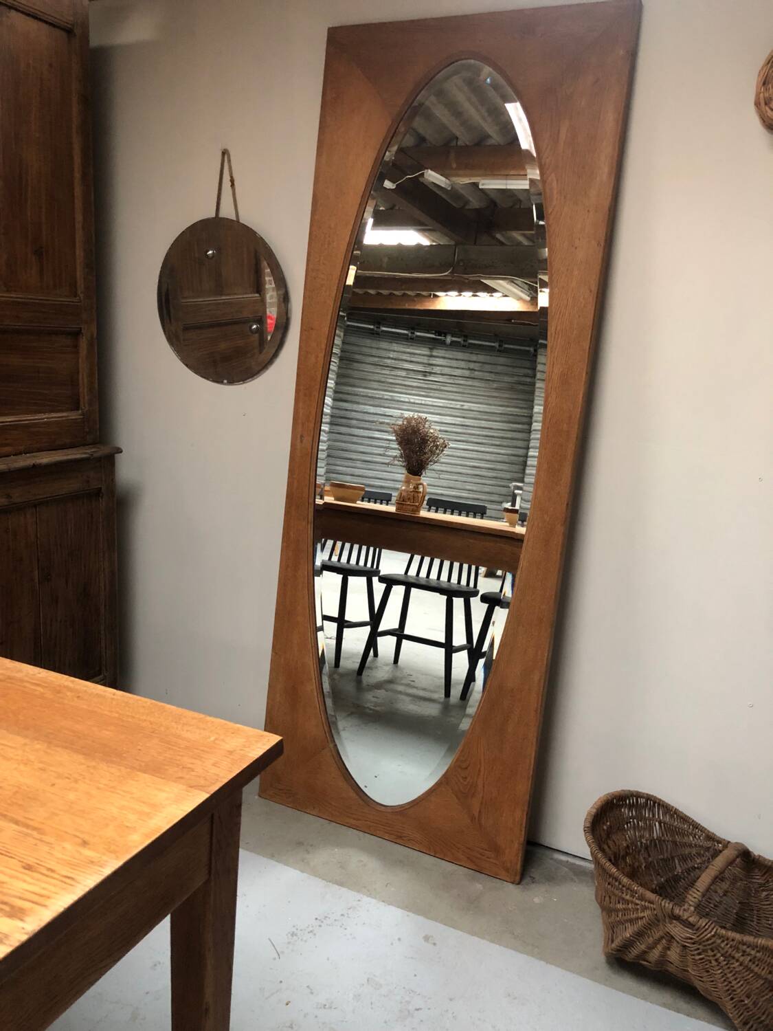Old oak mirror