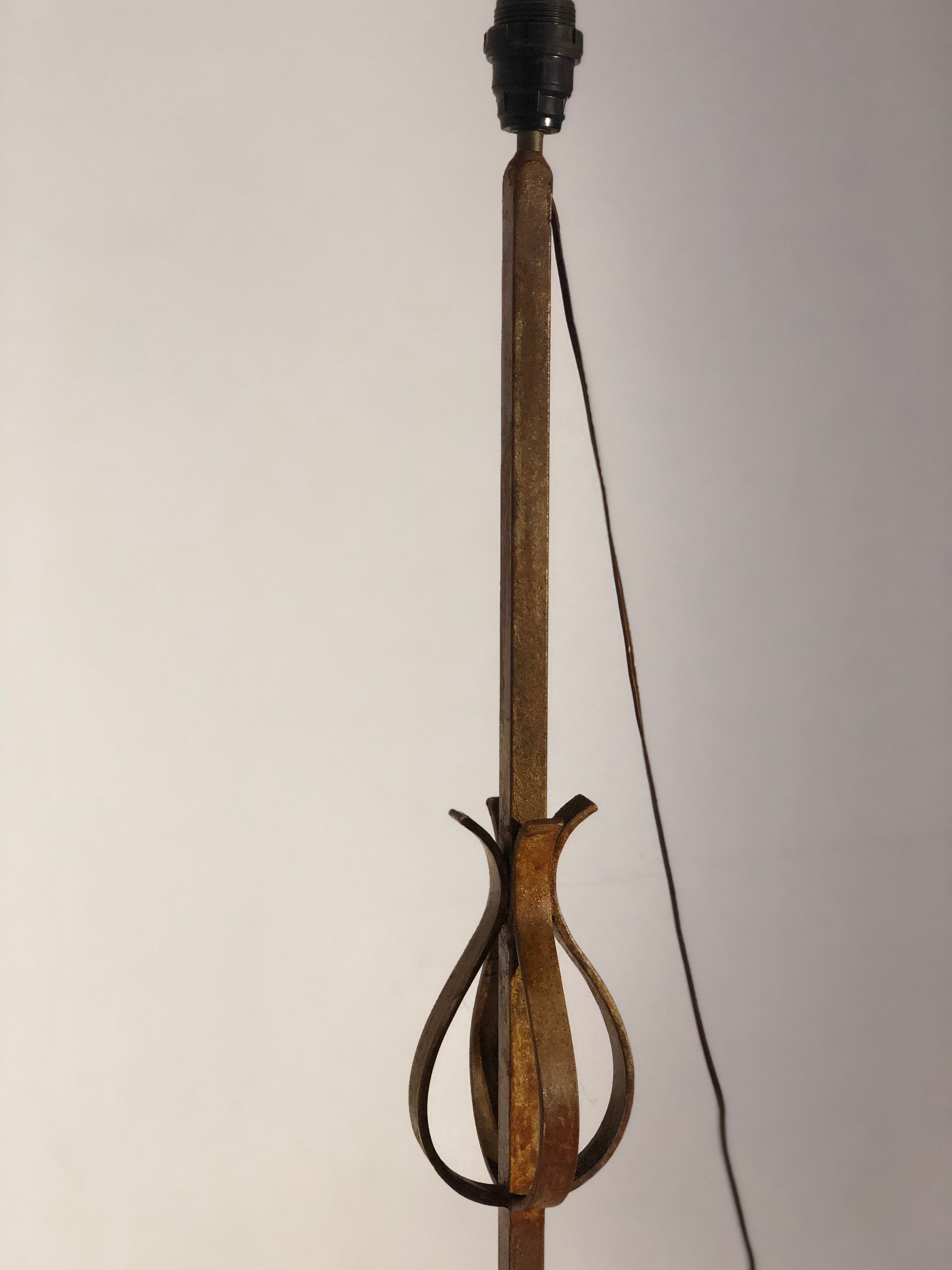 Vintage wrought iron floor lamp 1960