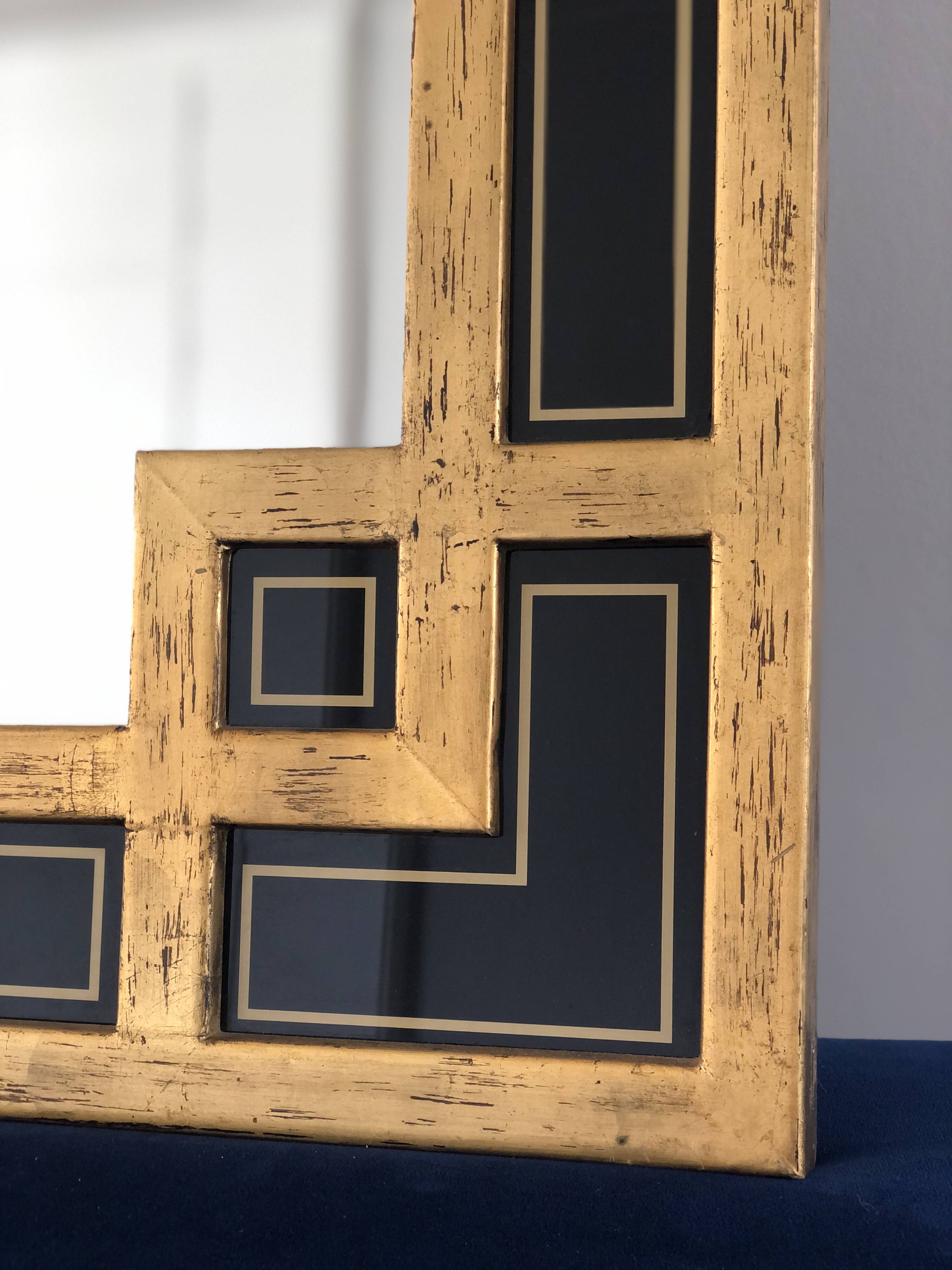 Large Vintage Giltwood Deknudt Mirror Meander Style 1970S