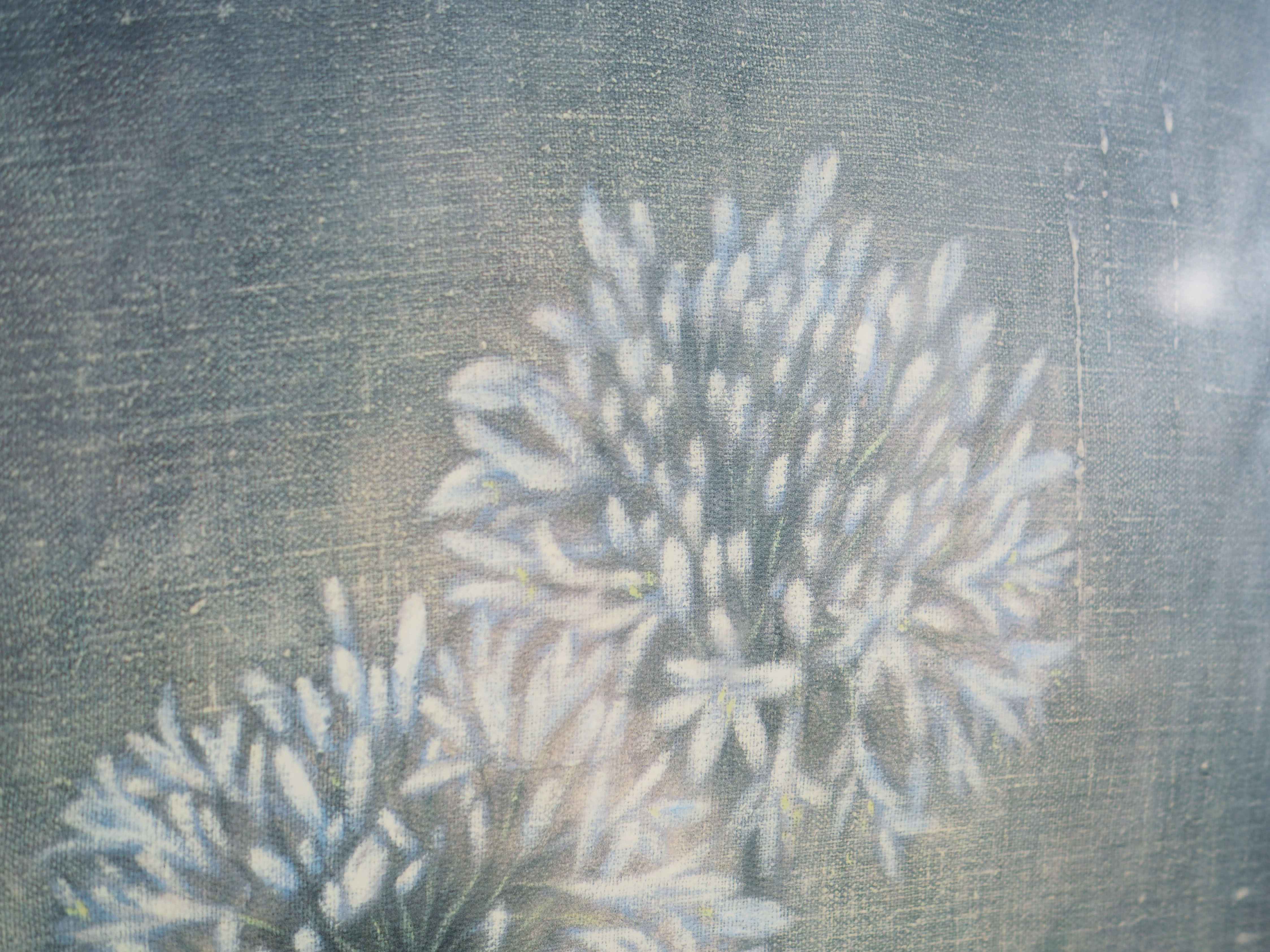 Painting „The White Flower”, Scandinavian design, 1970s