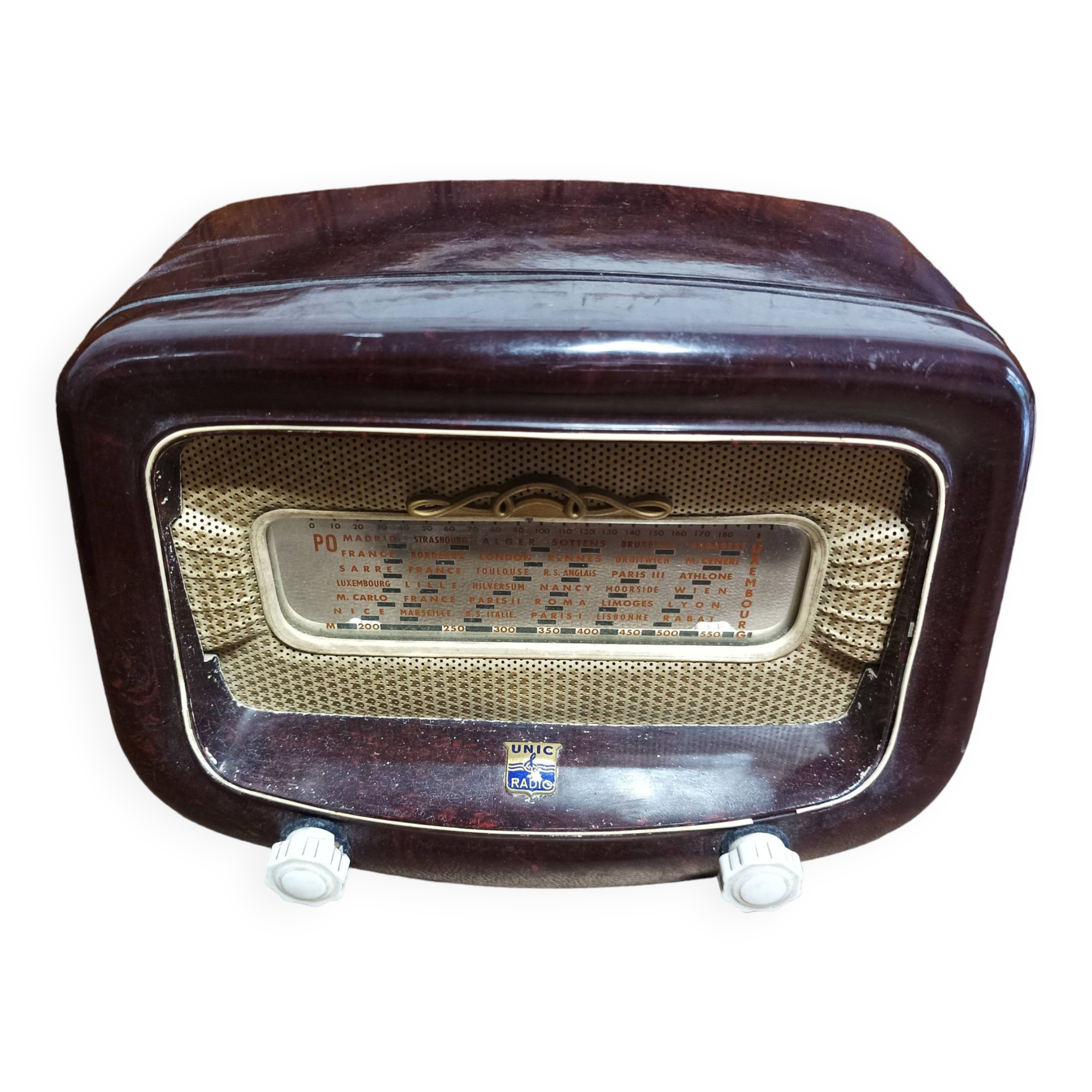 Radio lamp set tsf "unic radio" bakelite 50s