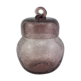 Pot or jar of Biot bubble glass, pink