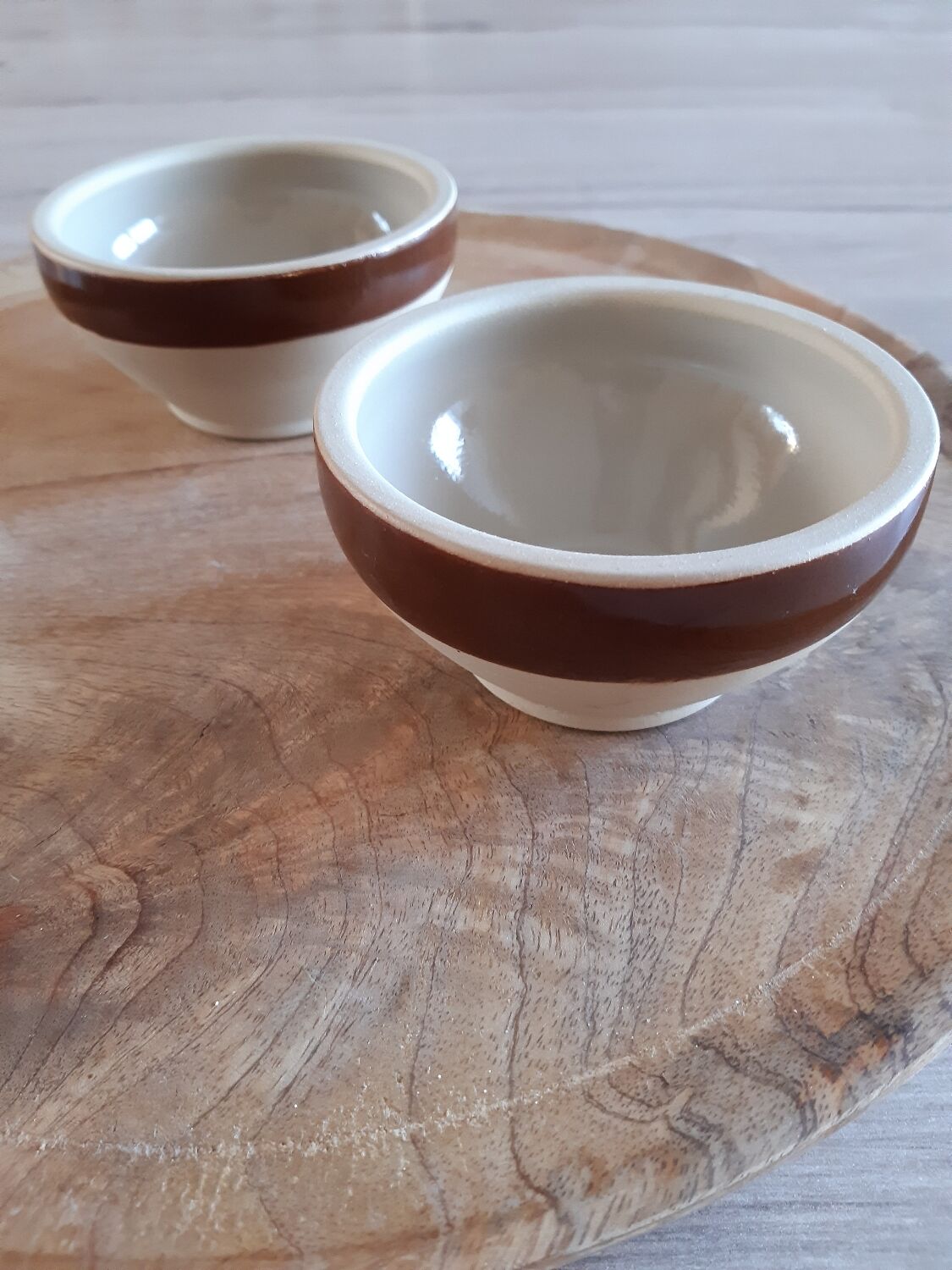 Set of 2 Digoin stoneware cups