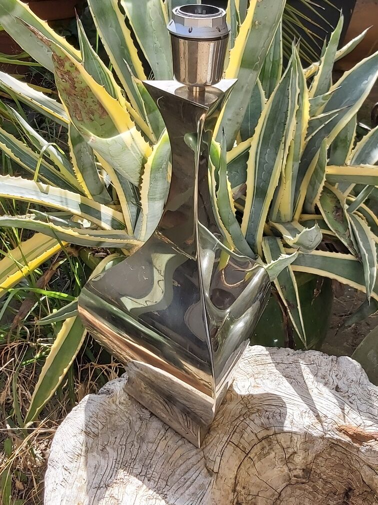 70s stainless steel lamp design