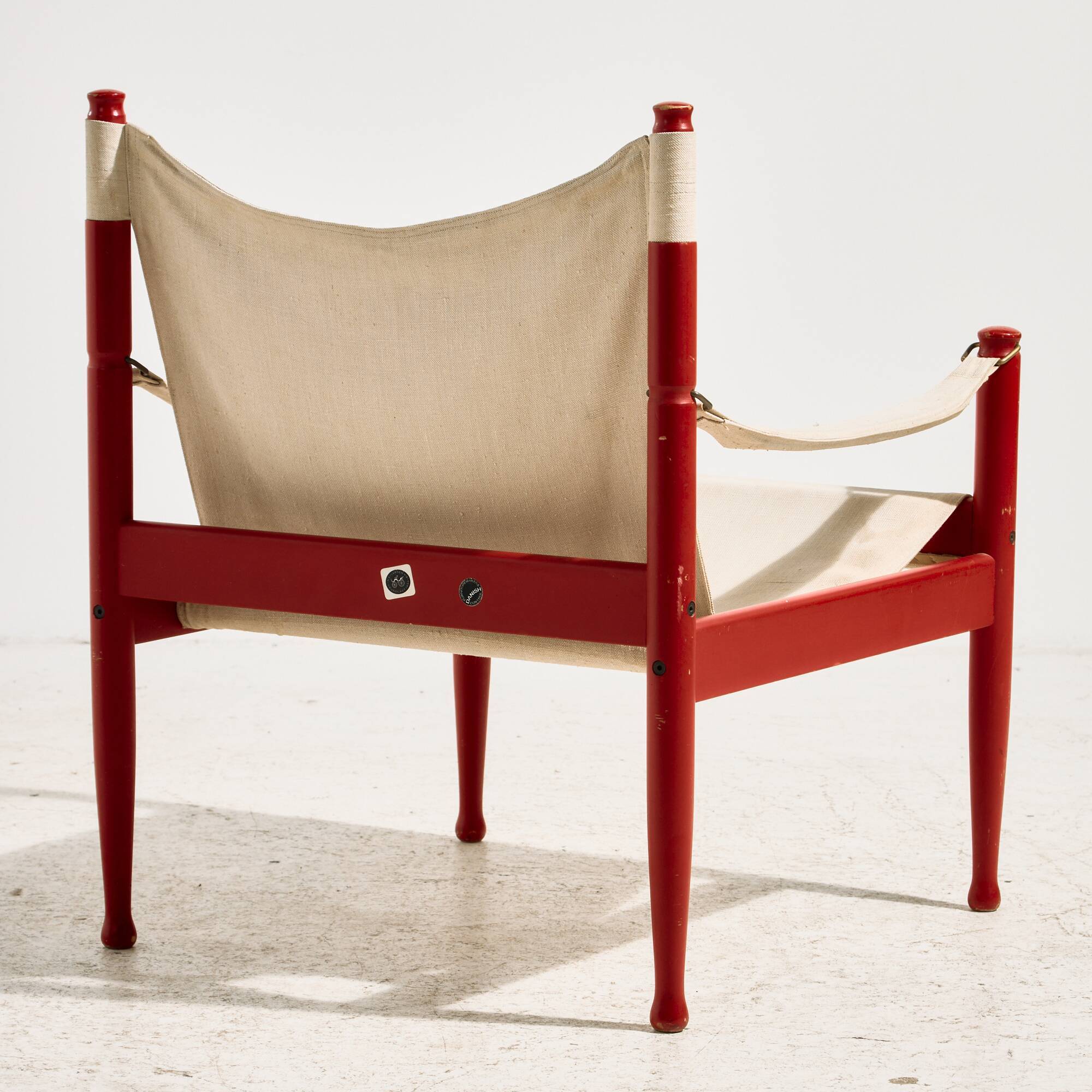 Safari lounge chair model 30 and ottoman by Erik Wørts for Niels Eilersen, set of 2.