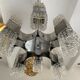 Sciolari 16-light glass and chrome chandelier, Italy 1970