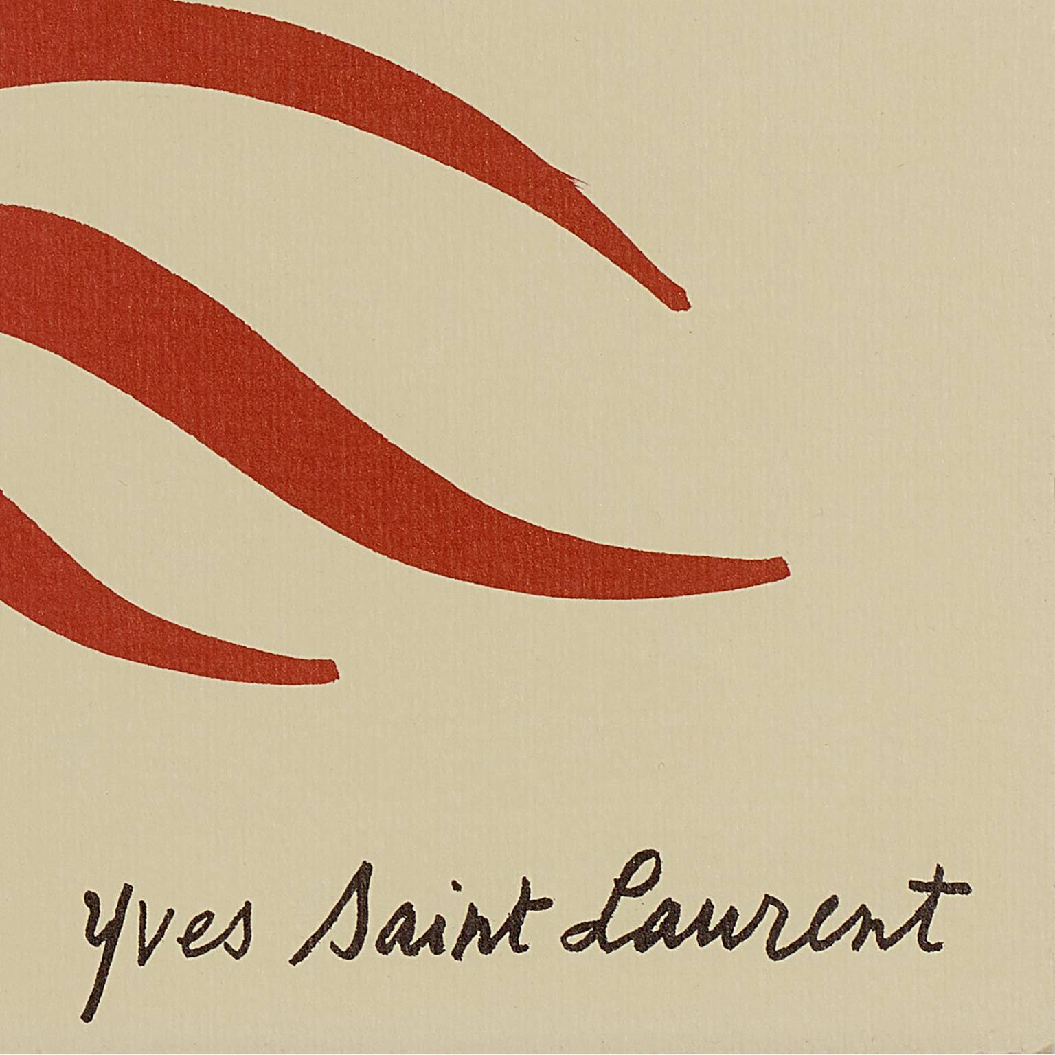 Lithograph Poster YSL Yves Saint Laurent - LOVE 1972