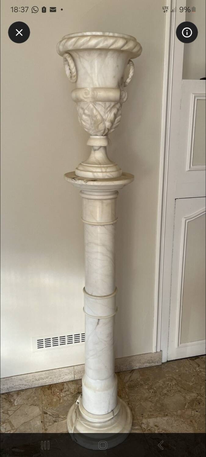 Alabaster pedestal column, 19th century