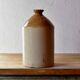 Antique British glazed stoneware rum jar SRD - Normandy - 1940s.