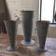 Série 3 vases fleuristes zinc