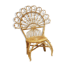 Vintage Peacock rattan armchair