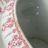 Antique Gien porcelain sauce boat, iron earth