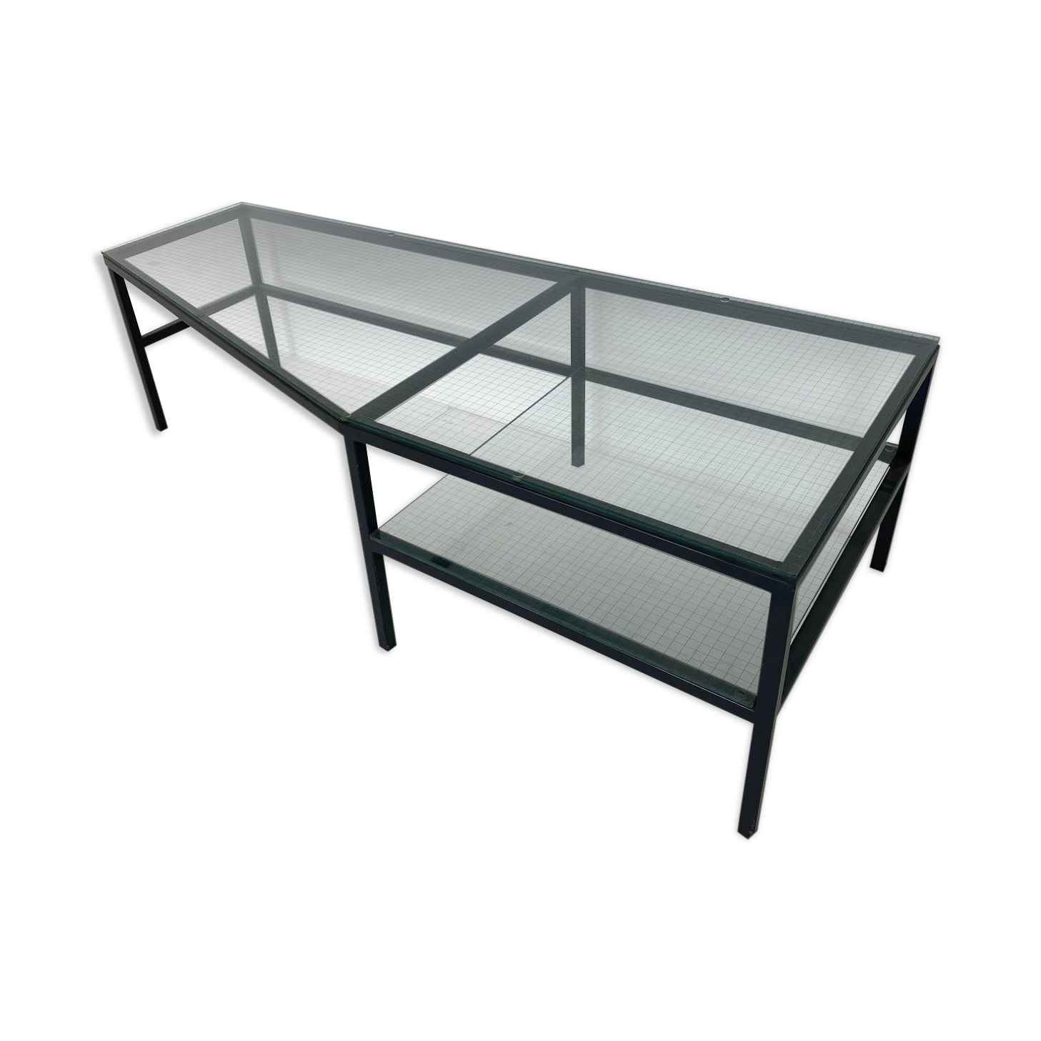 Steel and glass side table by Bas van Pelt for Janni van Pelt 1960s