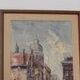 Original Swedish Oil on Canvas 'Amsterdam' Vintage & Framed 67×33cm